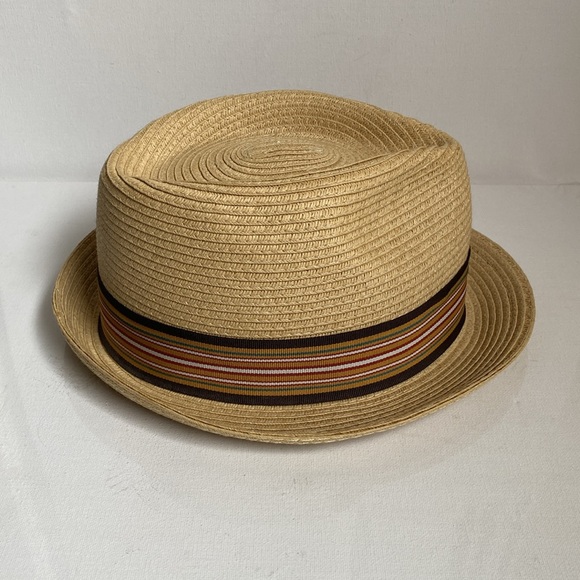 Ridley Toyo Straw Trilby Fedora Hat by Jaxon Hats in Size Medium - Picture 5 of 12